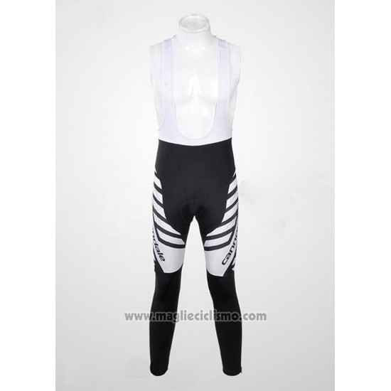 2012 Abbigliamento Ciclismo Cannondale Nero e Bianco Manica Lunga e Salopette